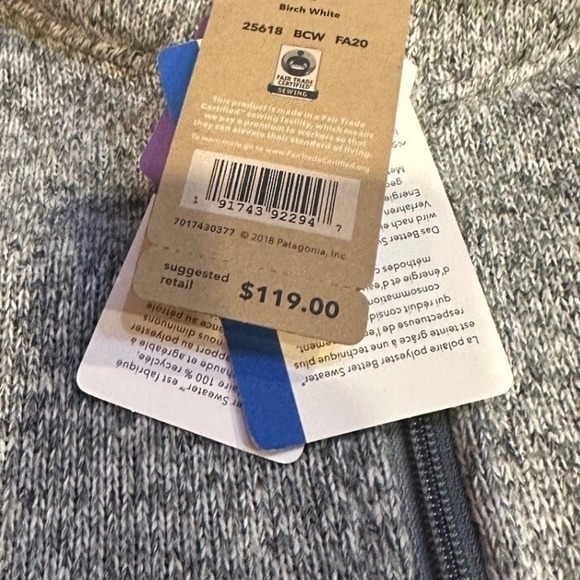 Patagonia Womens Better Sweater 1/4 Zip Fleece Pullover Gray Size M NEW WITHTAGS - Picture 3 of 5